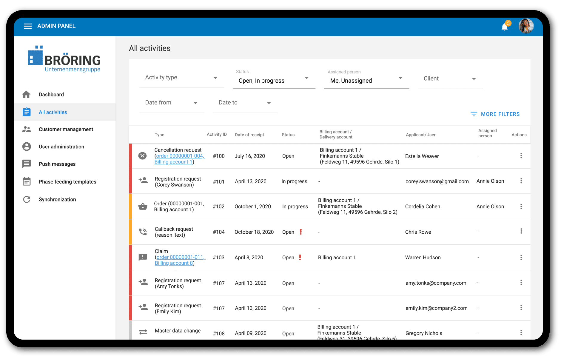 A Custom Animal Food Sales App