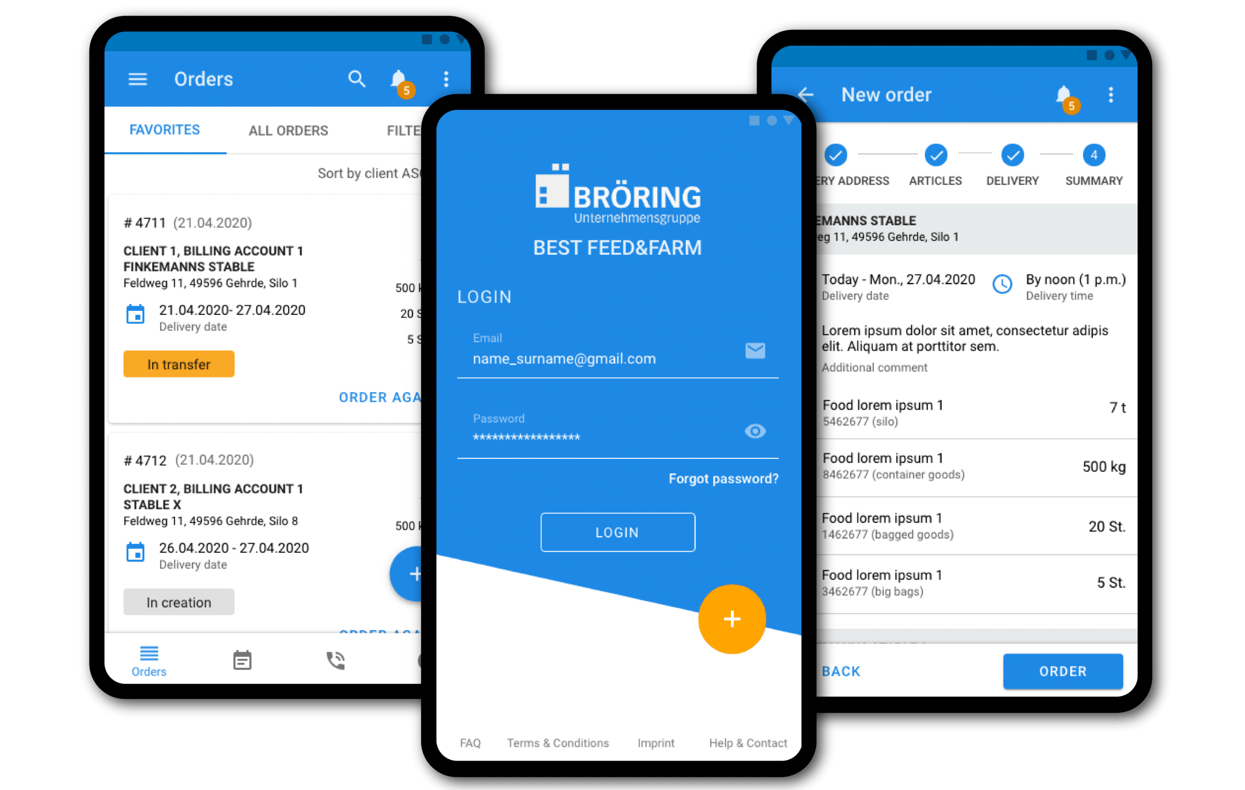 A Custom Animal Food Sales App